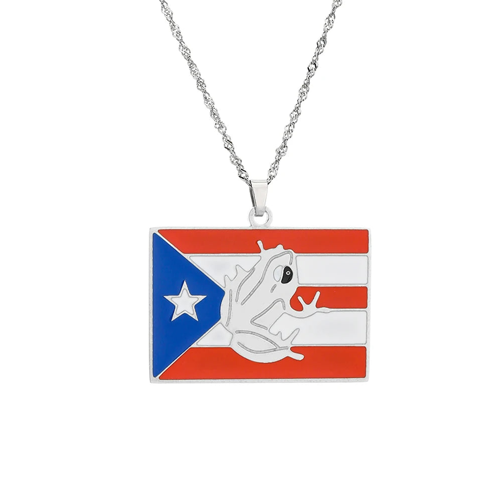 Wear Puerto to celebrate The Big Game 2026 and Bad Bunny in style — show your Puerto Rican pride with this beautiful flag necklace. Lightweight, durable, and polished for that beautiful shine, it’s the perfect game day souvenir, by SONYA