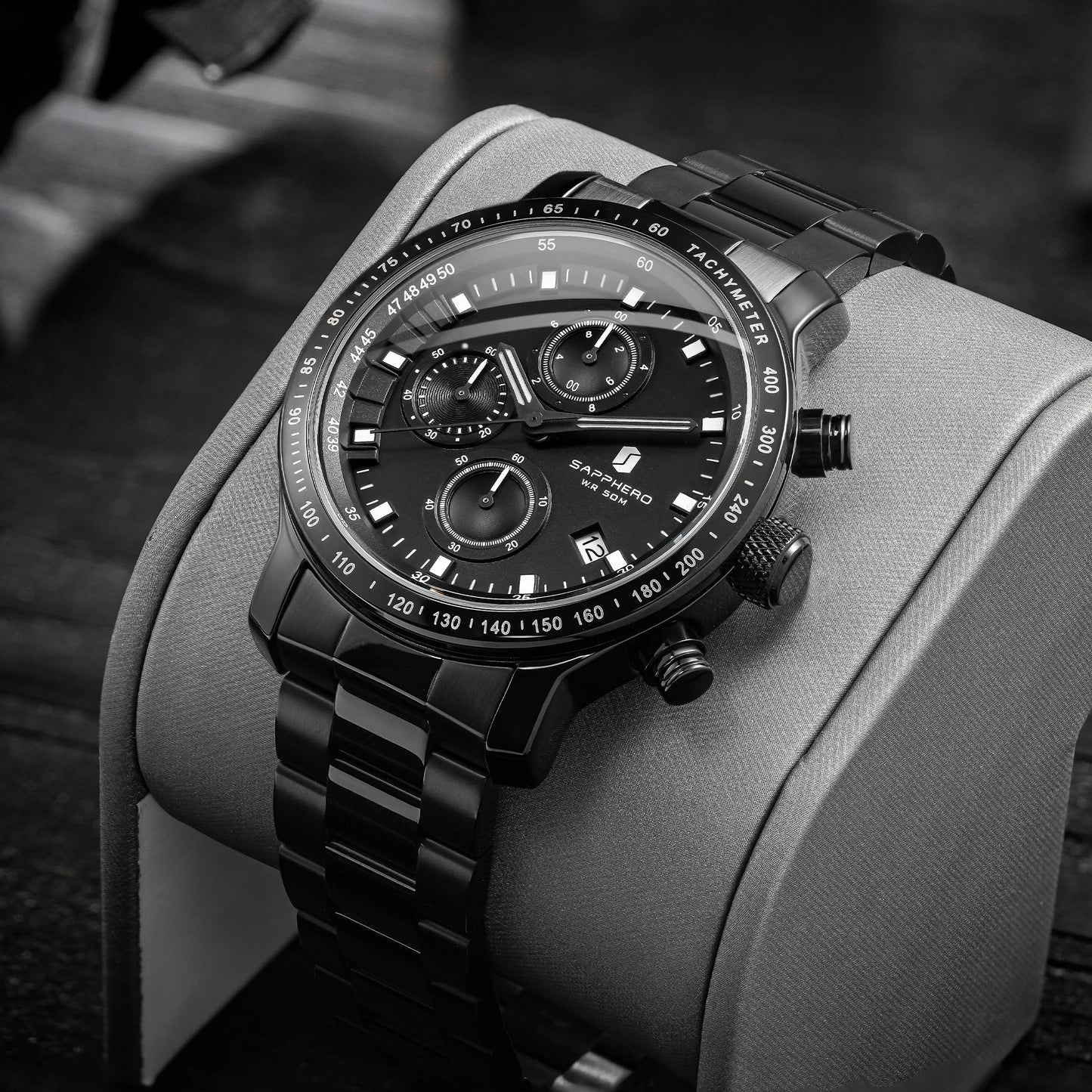SAPPHERO, Luxury Brands, Gold Plated Stainless Steel, Men’s, Elegant, Waterproof, Quartz Watch…Perfect For That First Date