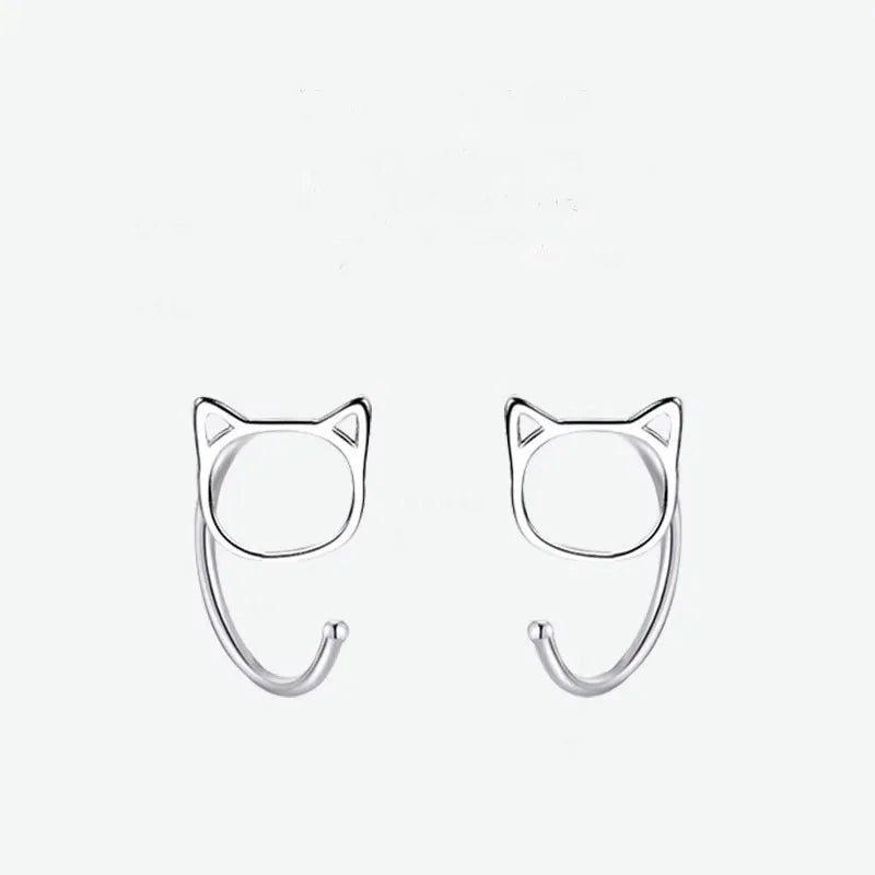 Avenneth Fashions, Simple Hollow Cute Cat Stud Earrings