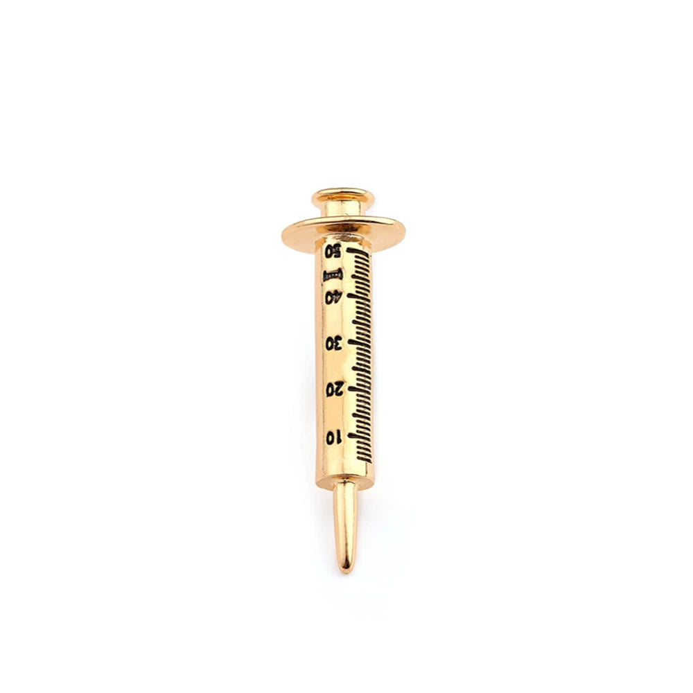 Classic, Medical Metal Brooch Syringe Pin By, CATUNI...Gift For Doctor, Nurse Or Graduate