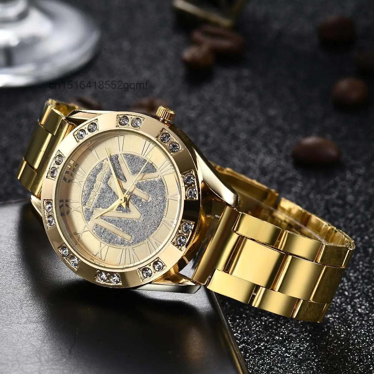 Fashion, Luxury, Men's, Imitation Diamond Bracelet, Water Resistant, Roman Digital Watch…Buy It For Yourself Or For A Friend