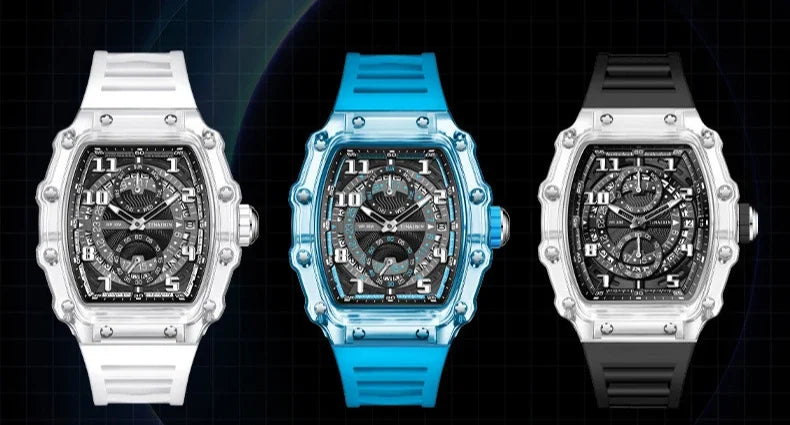 Unique, Blue, Fashion, Men's Waterproof, Outdoor, Sports, Military Watch For Men,