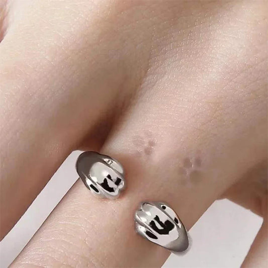 Cute,  Cat Claw Embrace, Adjustable Ring