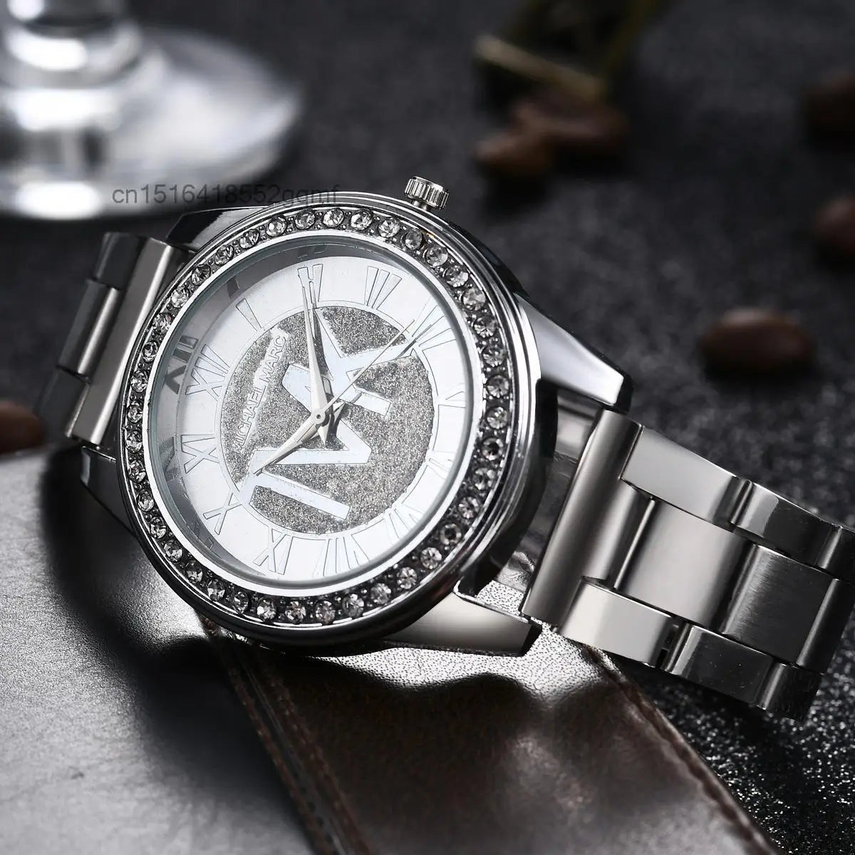 Fashion, Luxury, Men's, Imitation Diamond Bracelet, Water Resistant, Roman Digital Watch…Buy It For Yourself Or For A Friend