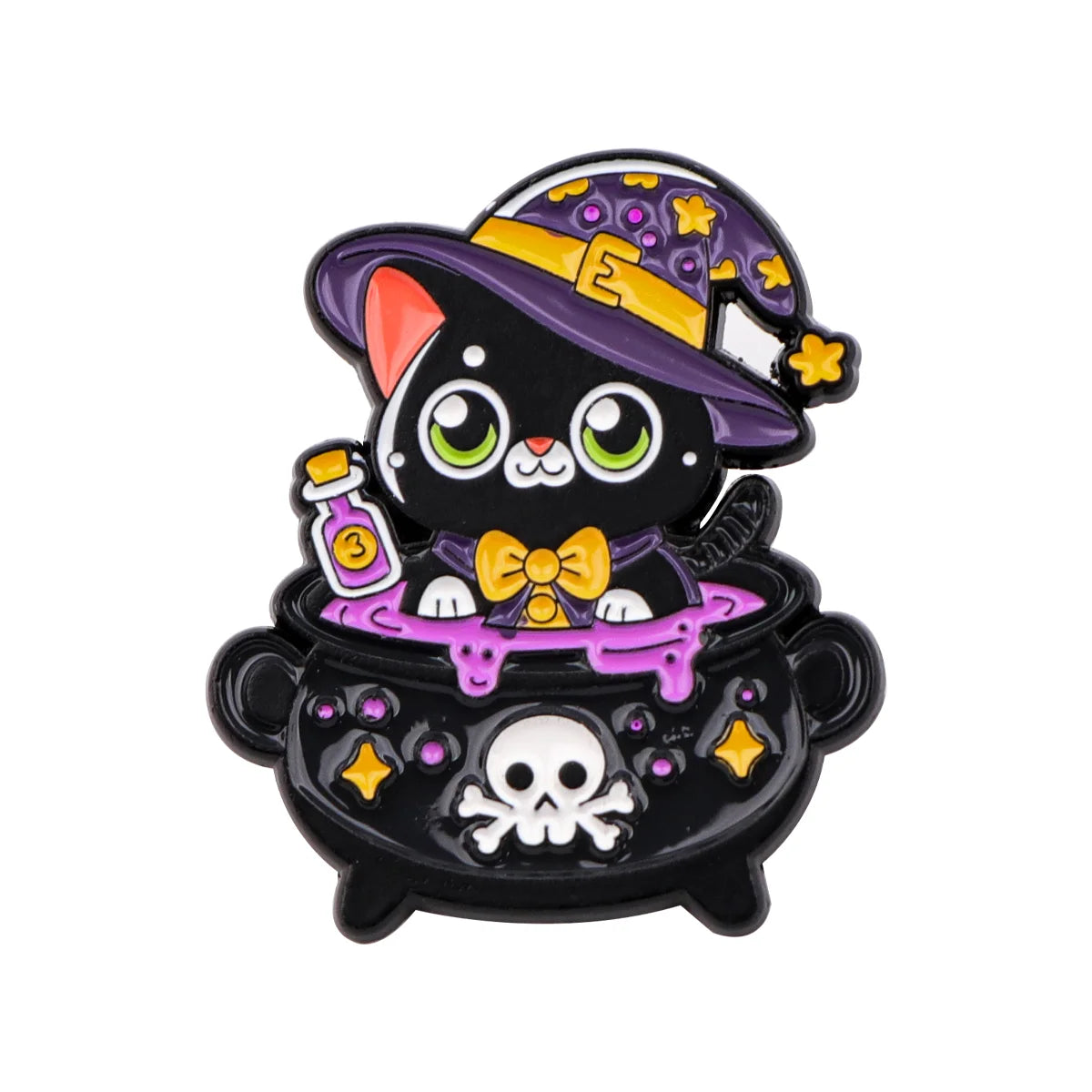 Cute Tiny Black Cat Enamel Pin Brooch