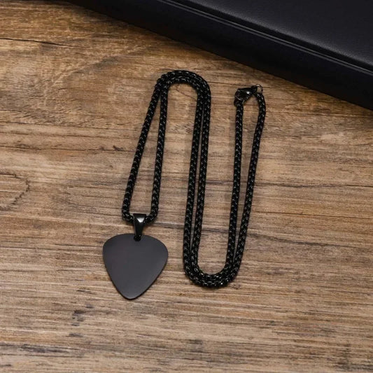 New, Unique, Stainless Steel Guitar Pick Necklace For Men/Boys…