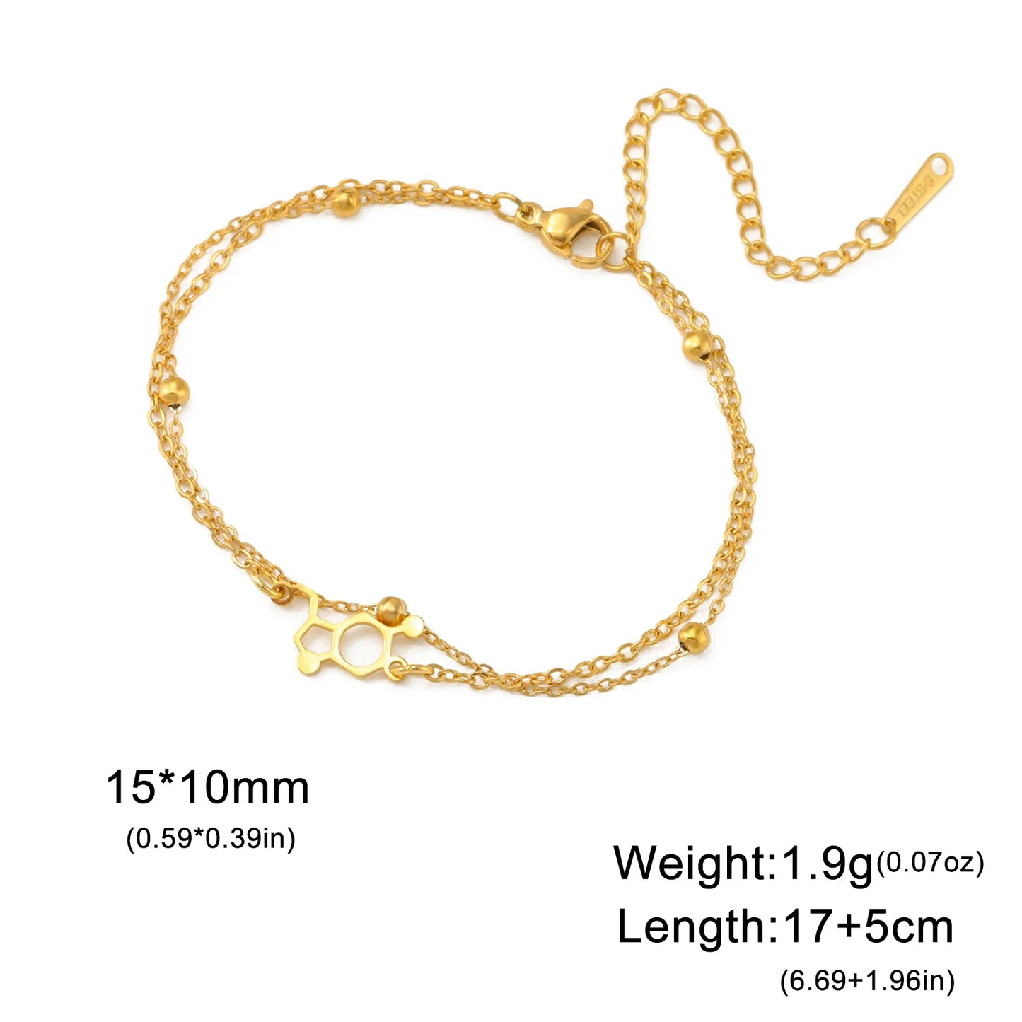 Chemical Molecule Charm Bracelet , by Skyrim
