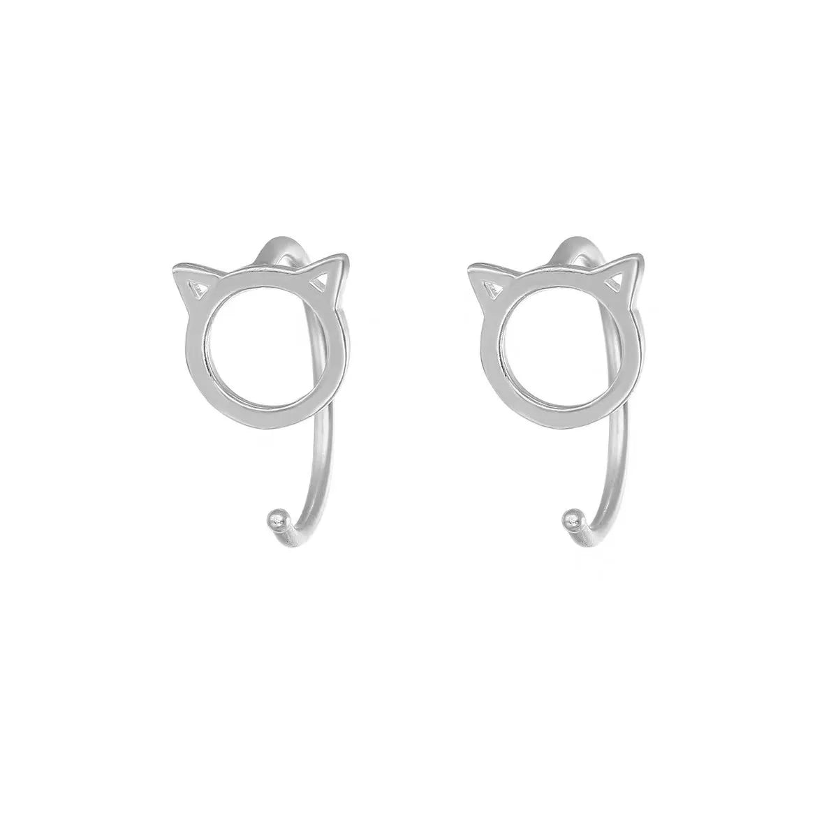 Avenneth Fashions, Simple Hollow Cute Cat Stud Earrings