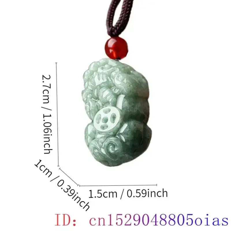 Green Burmese, Jade Amulet Necklace… Fine Jewelry Carved Gemstone, By MC