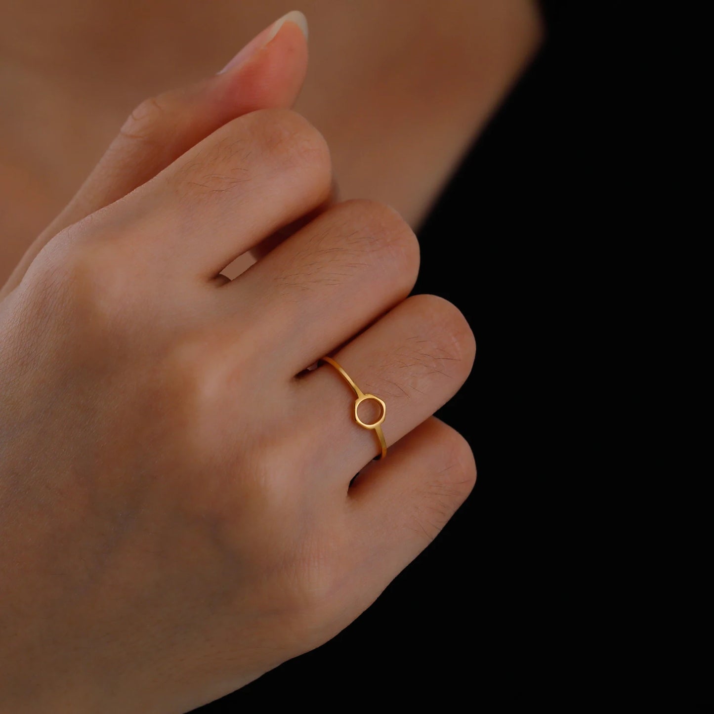 Attractive, Stainless Steel Chemical Molecule Ring, by Skyrim
