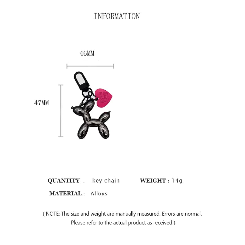 Cartoon Balloon Dog Key Ring Makes Nice Gifts For Your Dog Lover Friends.