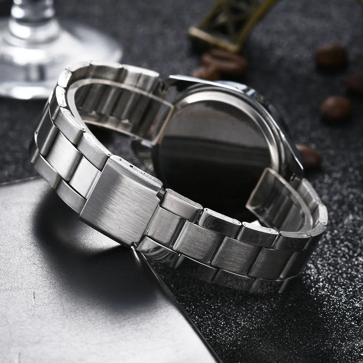 Fashion, Luxury, Men's, Imitation Diamond Bracelet, Water Resistant, Roman Digital Watch…Buy It For Yourself Or For A Friend