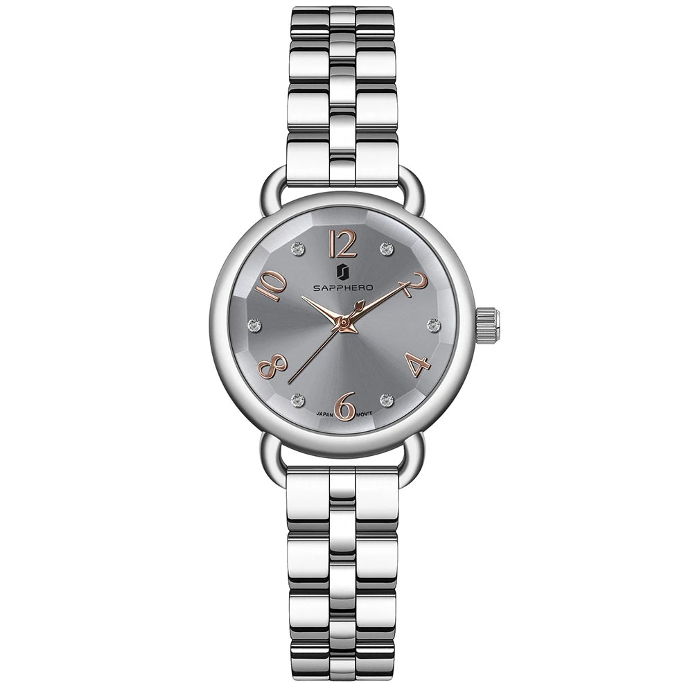 SAPPHERO’S, Women's Fashion, Versatile, Stainless Steel, Fashion versatile, Light luxury, Ultra-Thin Watch