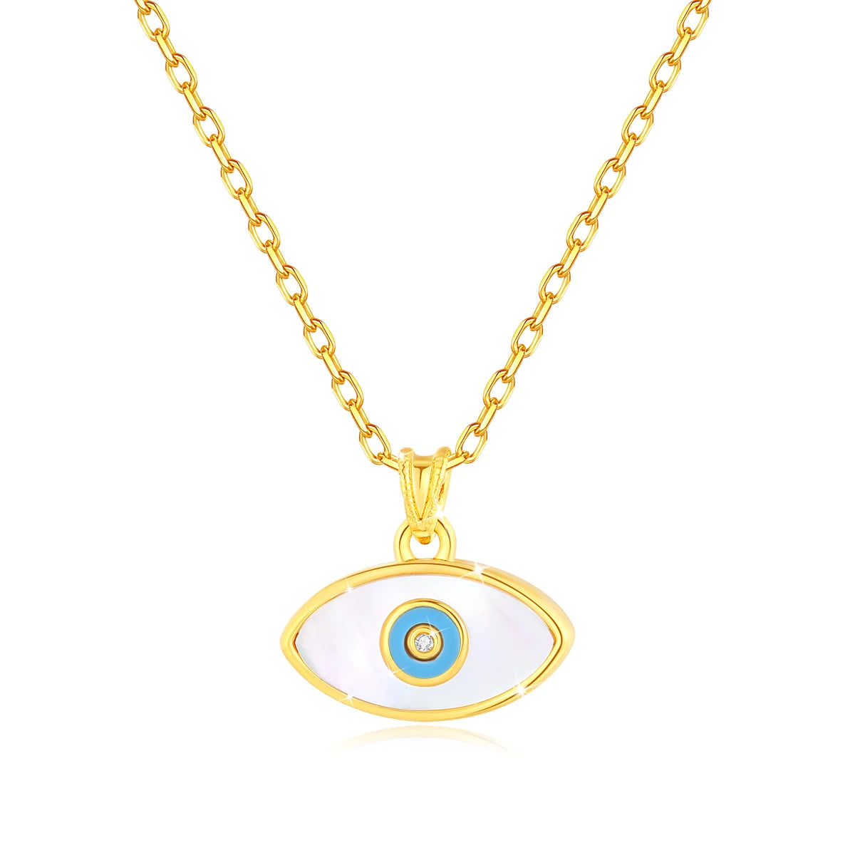 Niche Design, 18K Genuine Gold, Natural White Shell Necklace for Women... Anniversary Valentine's Day Gift Trendy Jewelry