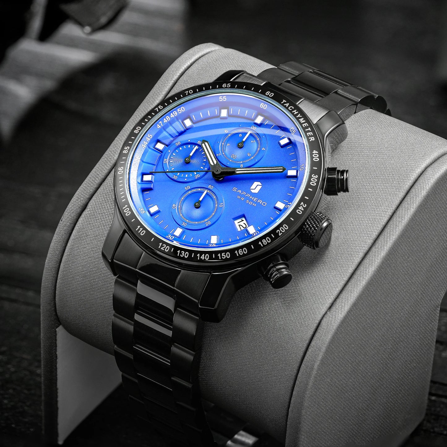 SAPPHERO, Luxury Brands, Gold Plated Stainless Steel, Men’s, Elegant, Waterproof, Quartz Watch…Perfect For That First Date
