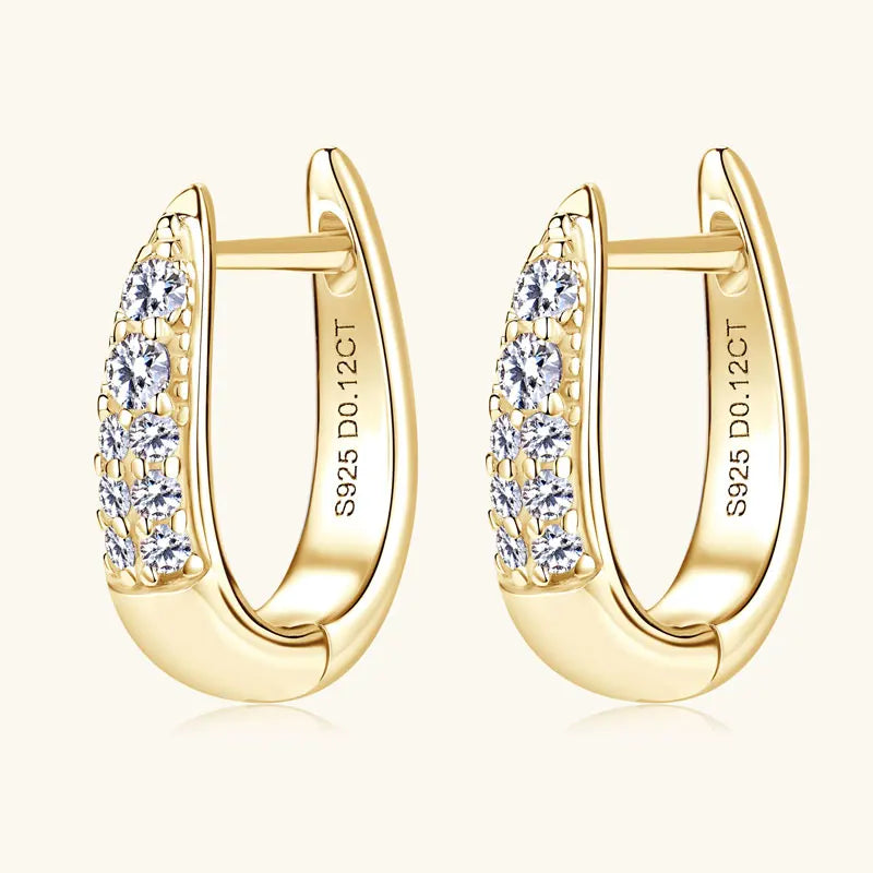 RAPRGOLD, GRA Certified Round Moissanite Hoop Earrings for Women. S9.25 Sterling Silver Earrings… Fine Jewelry Gift