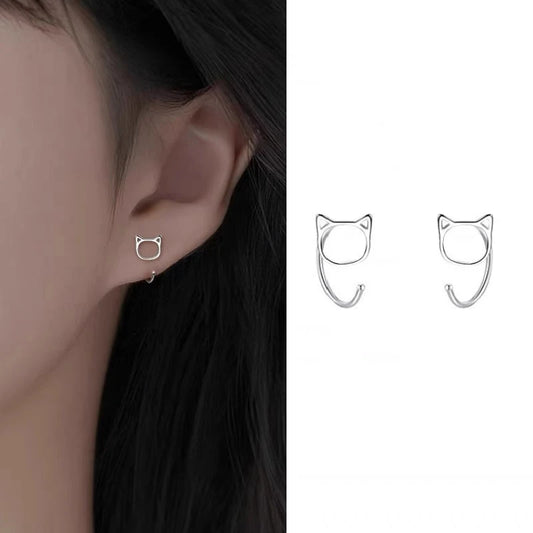 Avenneth Fashions, Simple Hollow Cute Cat Stud Earrings