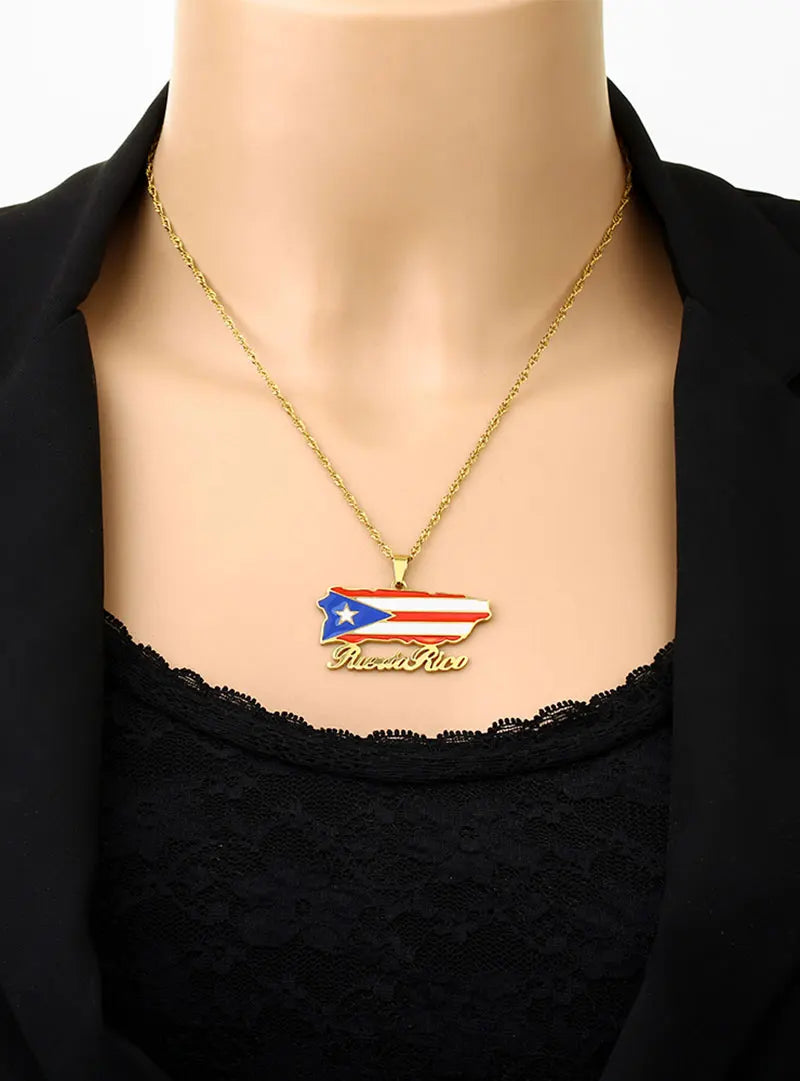 Wear Puerto to celebrate The Big Game 2026 and Bad Bunny in style — show your Puerto Rican pride with this beautiful flag necklace. Lightweight, durable, and polished for that beautiful shine, it’s the perfect game day souvenir, by SONYA