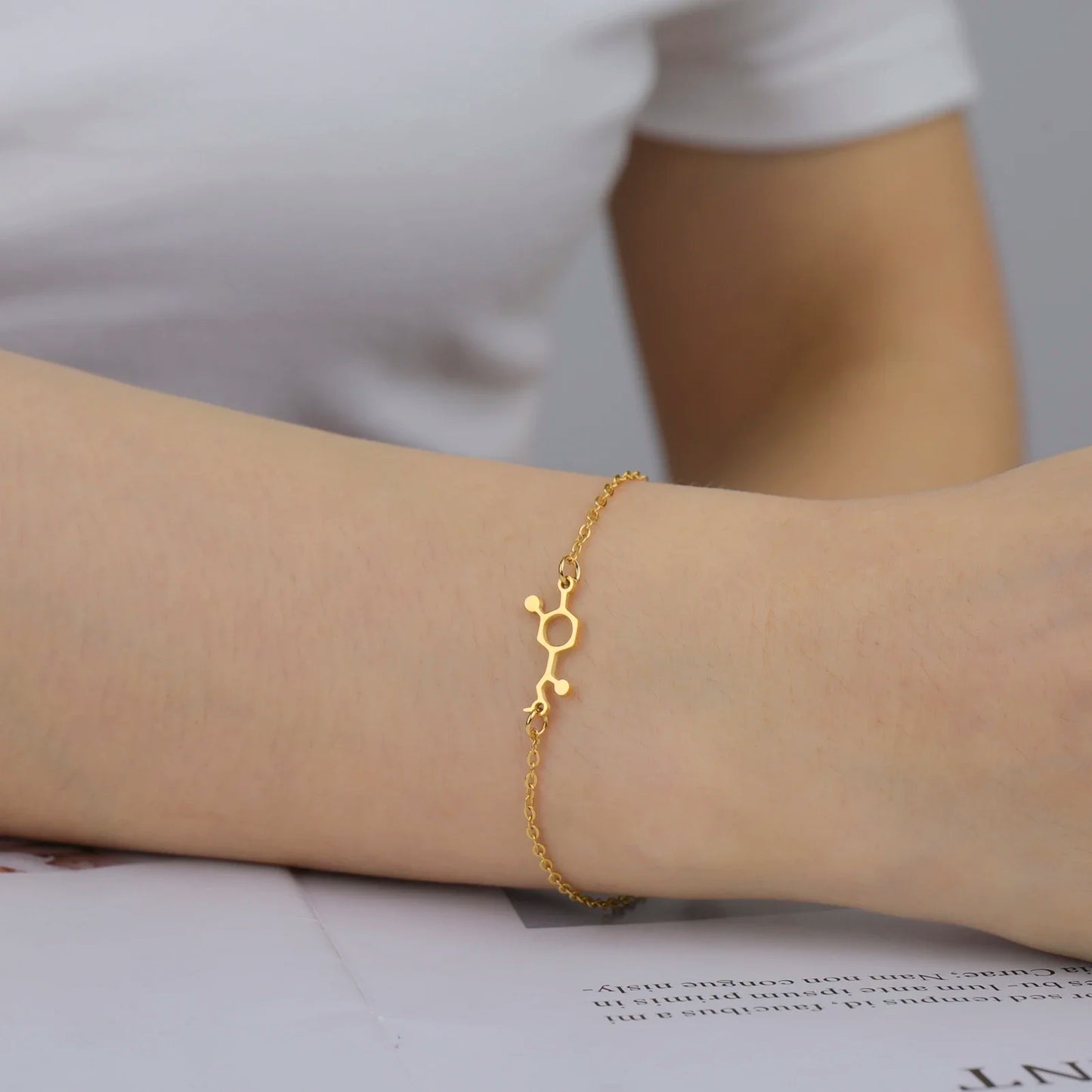 Chemical Molecule Charm Bracelet , by Skyrim