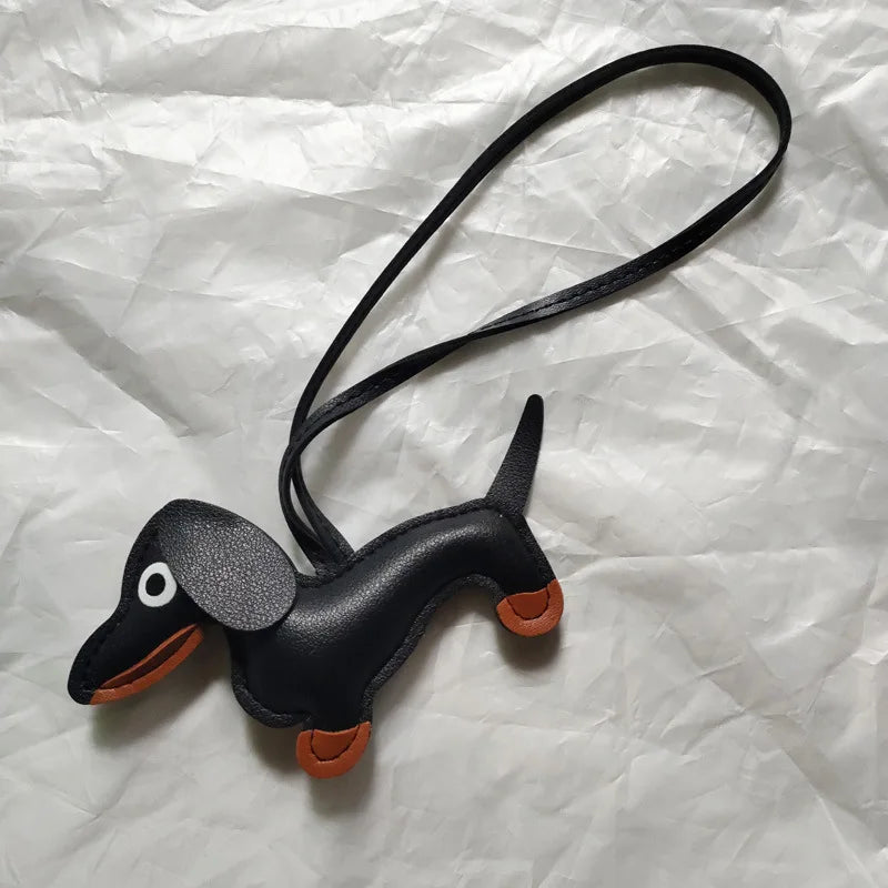 Dachshund Dog Leather Keychain