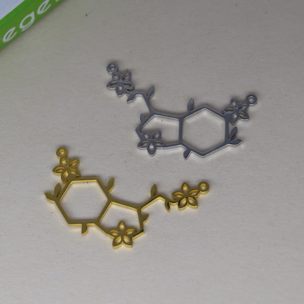 5pc Stainless Steel Molecule Charms for Bracelet