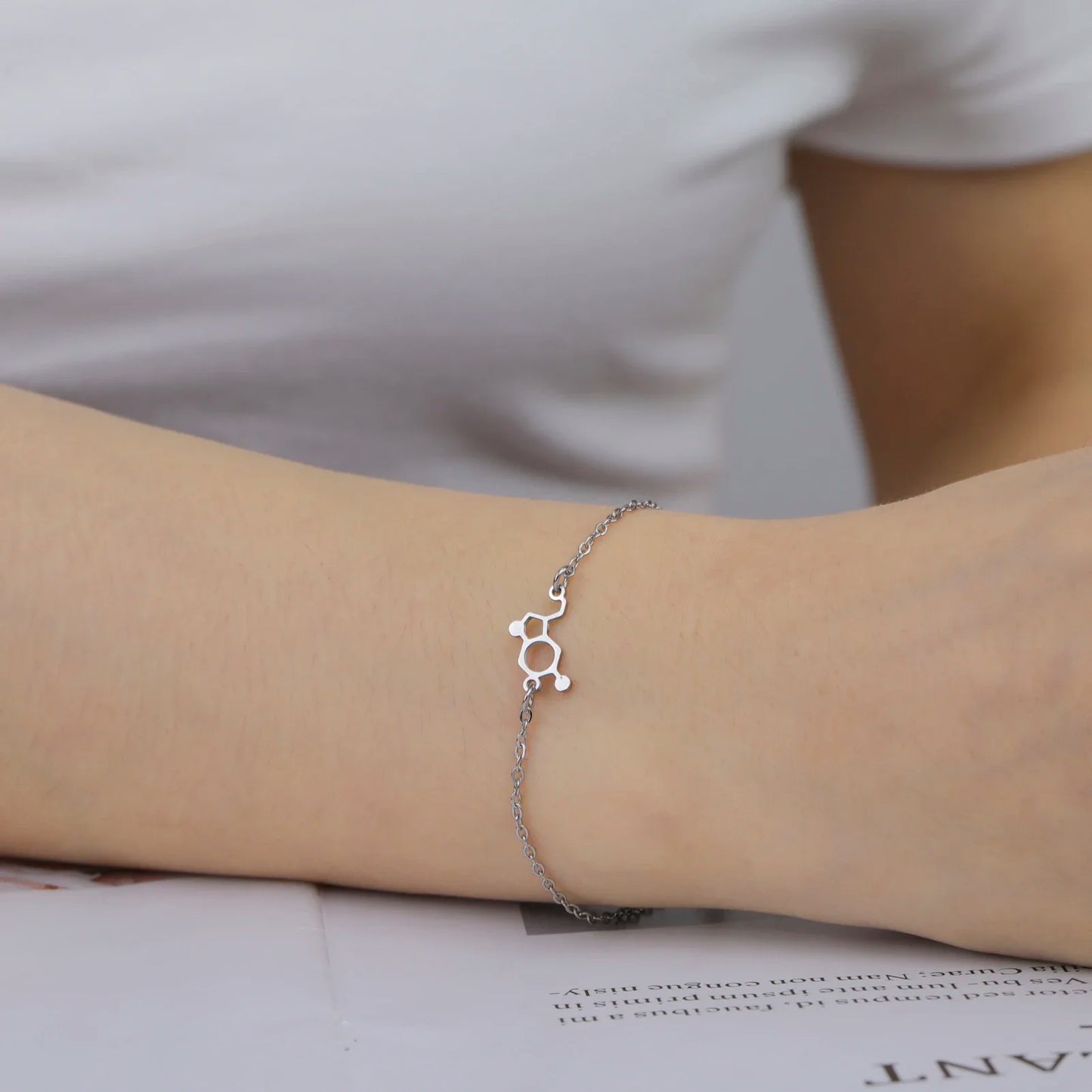 Chemical Molecule Charm Bracelet , by Skyrim