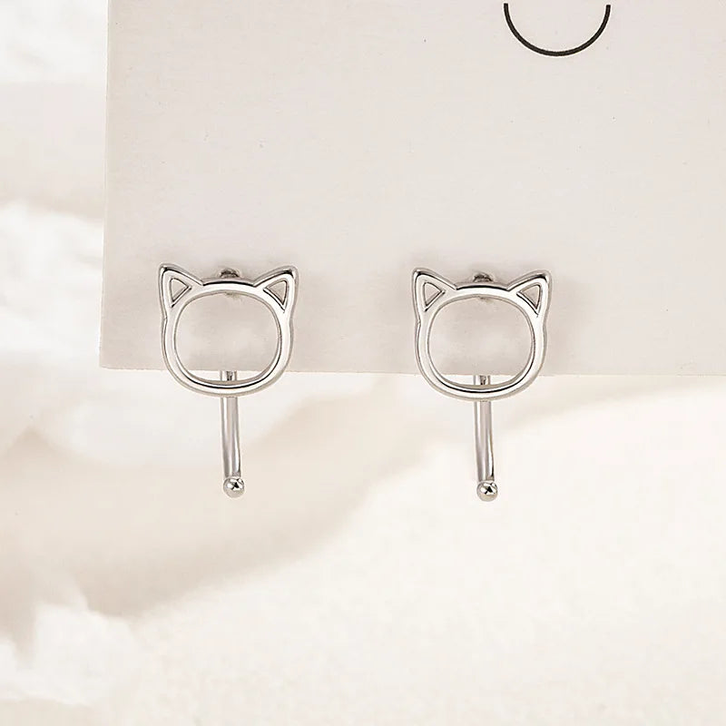 Avenneth Fashions, Simple Hollow Cute Cat Stud Earrings