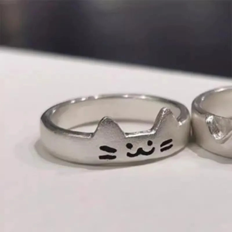 2pc Cute, Dog / Cat Animal Ring for Women & Men