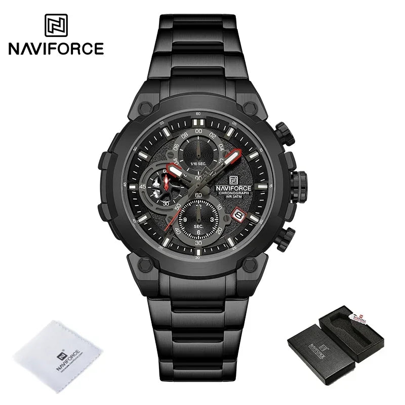 Fashion, Sports, Chronograph, Waterproof, Calendar Display, Military Quartz Male Watch, By NAVIFORCE