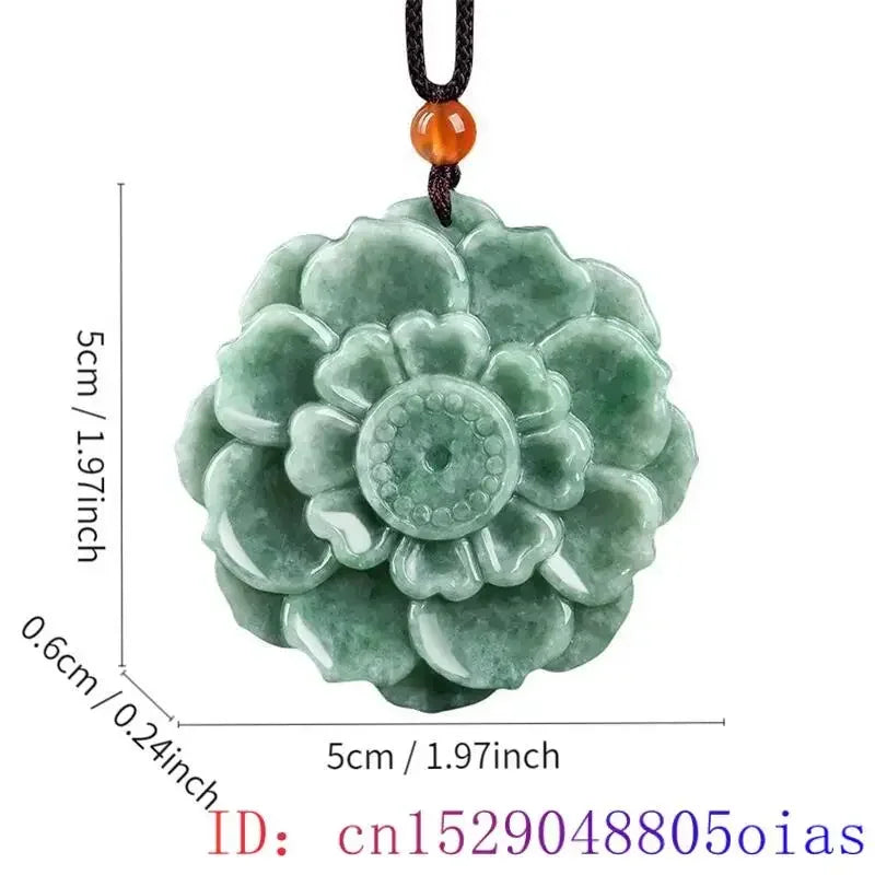 Green Burmese, Jade Amulet Necklace… Fine Jewelry Carved Gemstone, By MC