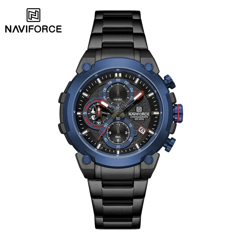 Fashion, Sports, Chronograph, Waterproof, Calendar Display, Military Quartz Male Watch, By NAVIFORCE