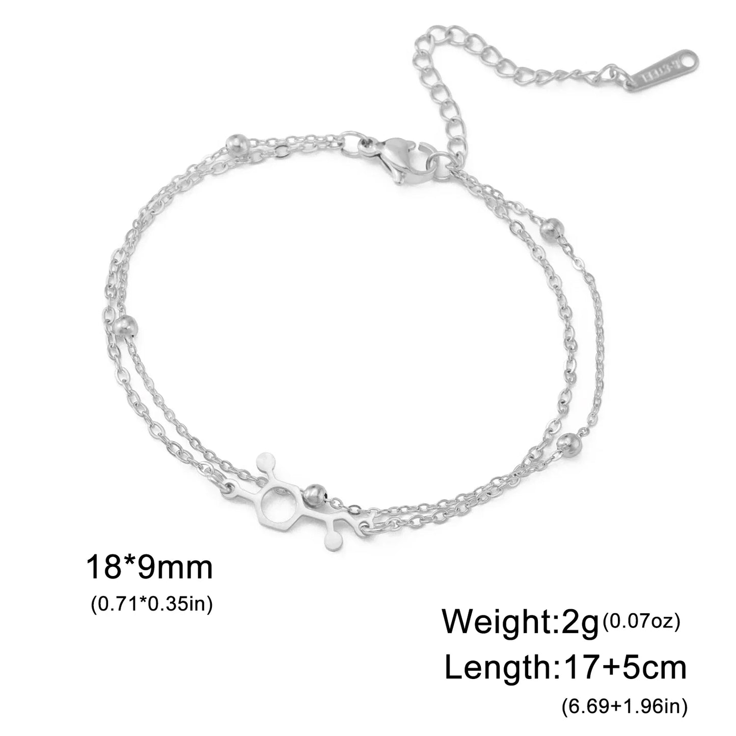 Chemical Molecule Charm Bracelet , by Skyrim