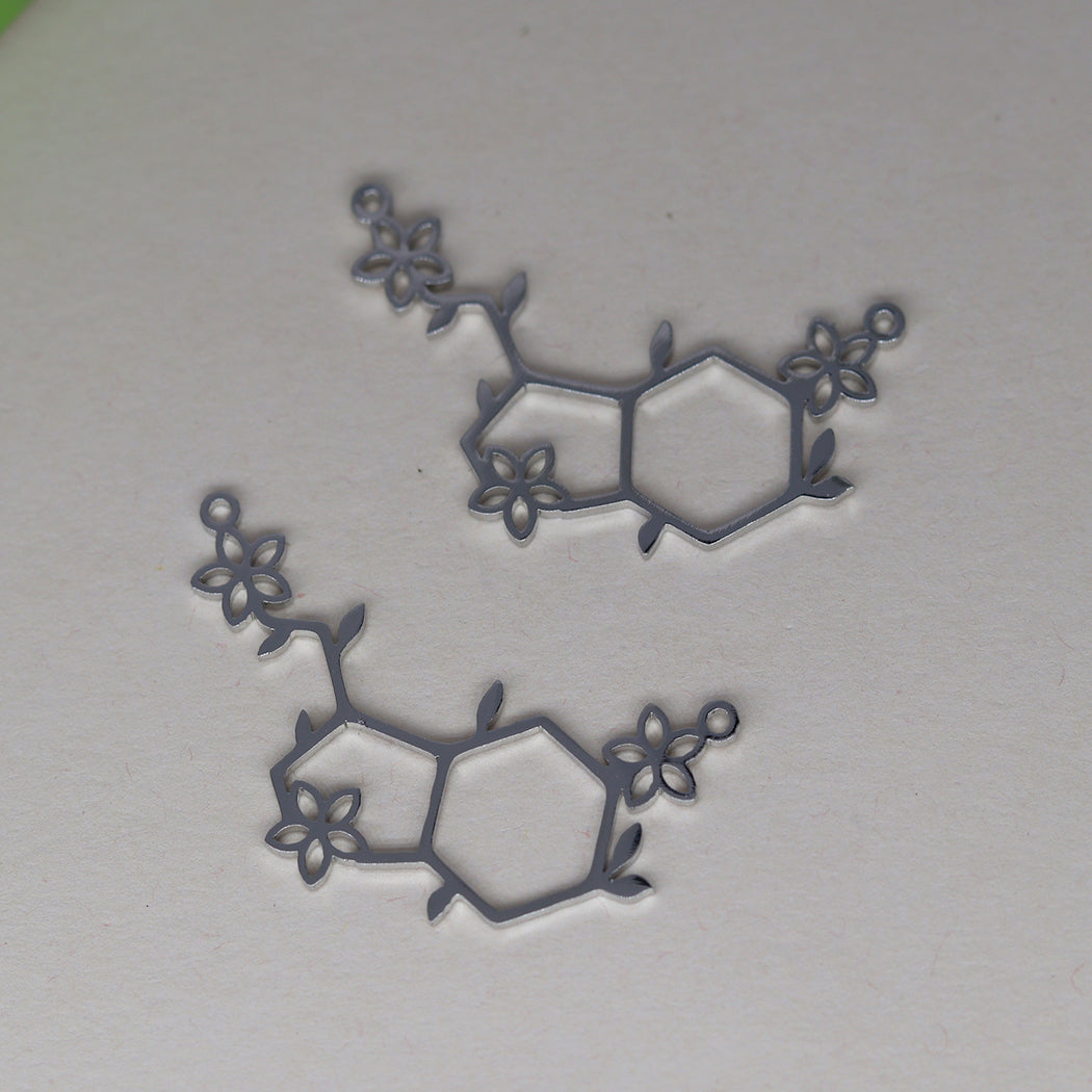 5pc Stainless Steel Molecule Charms for Bracelet