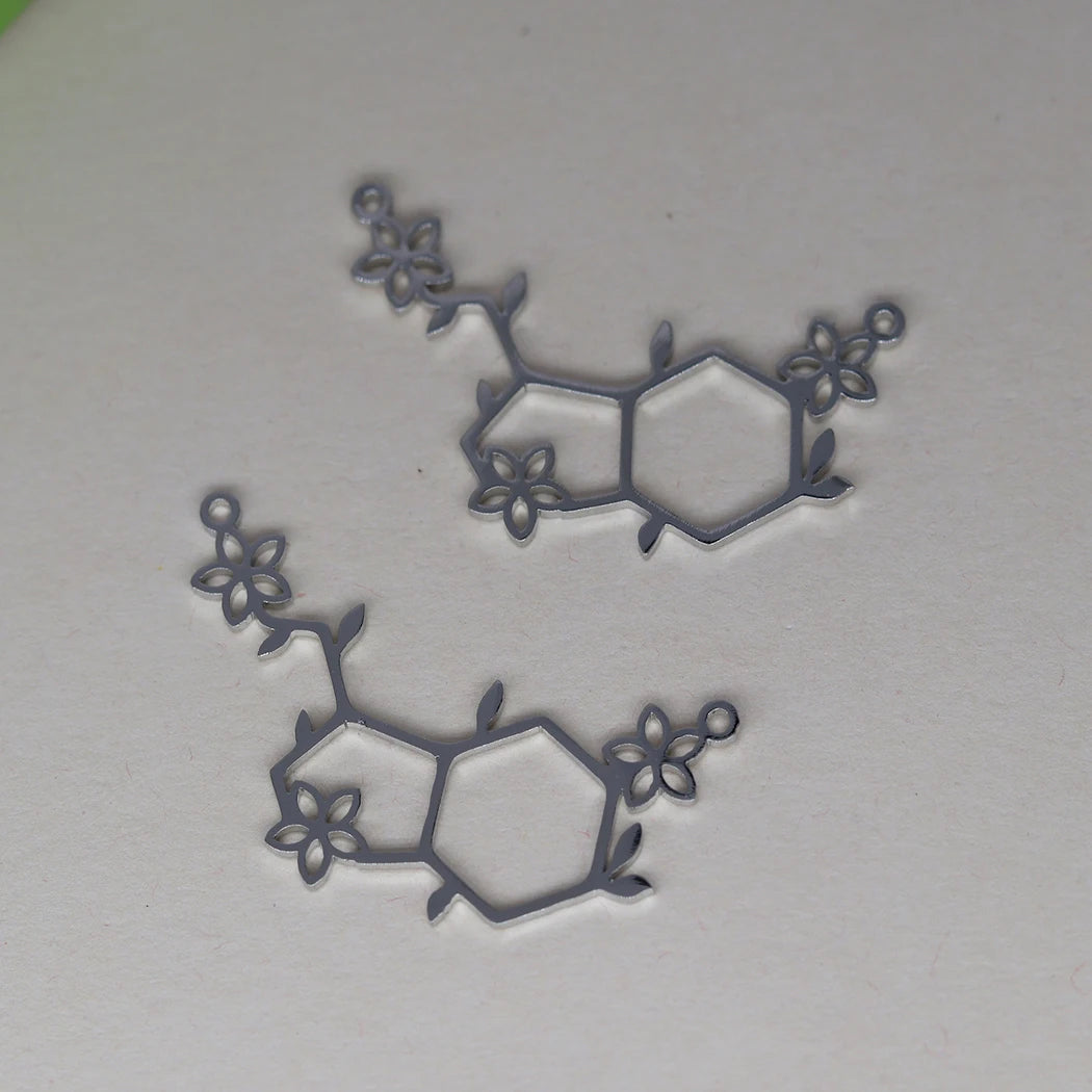 5pc Stainless Steel Molecule Charms for Bracelet