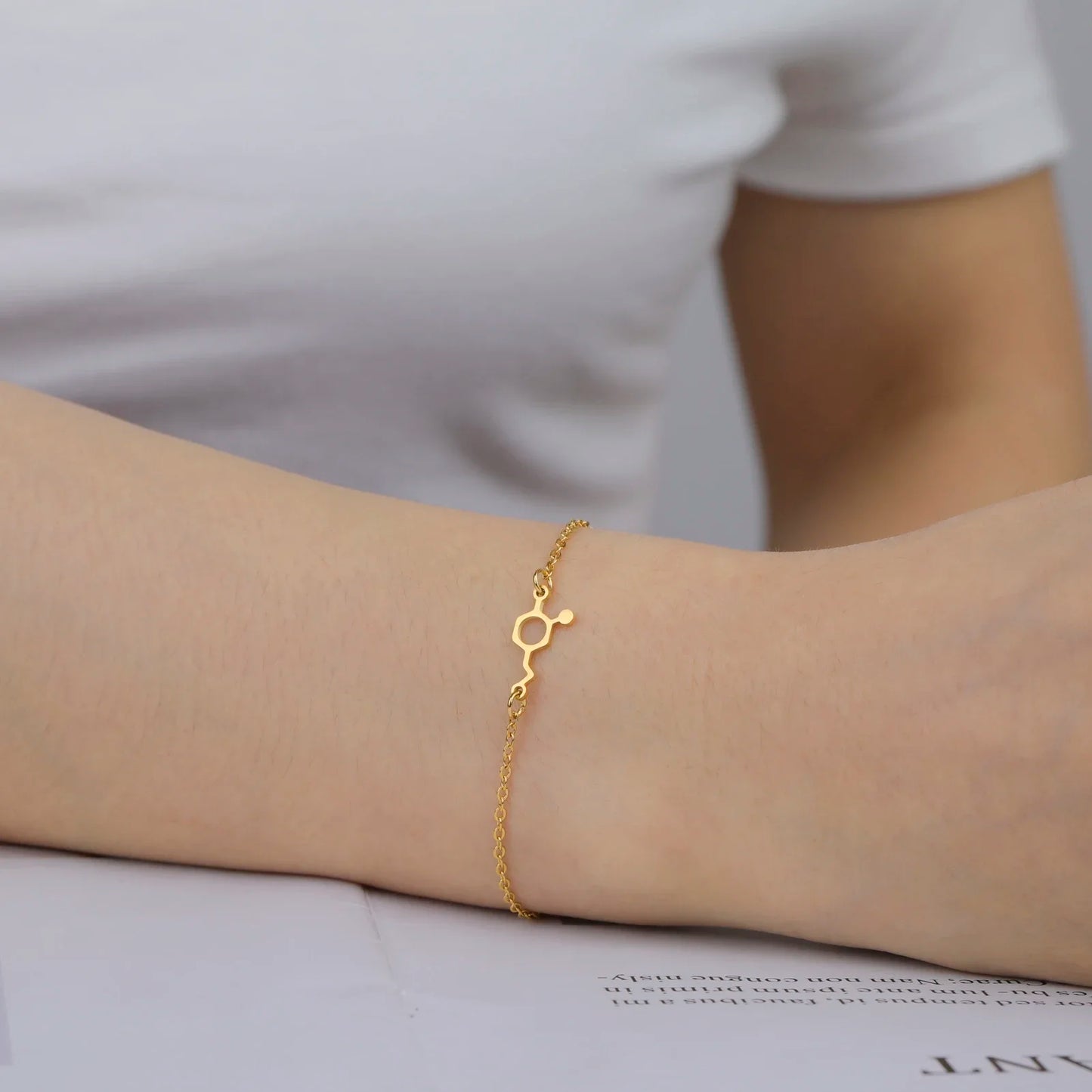 Chemical Molecule Charm Bracelet , by Skyrim