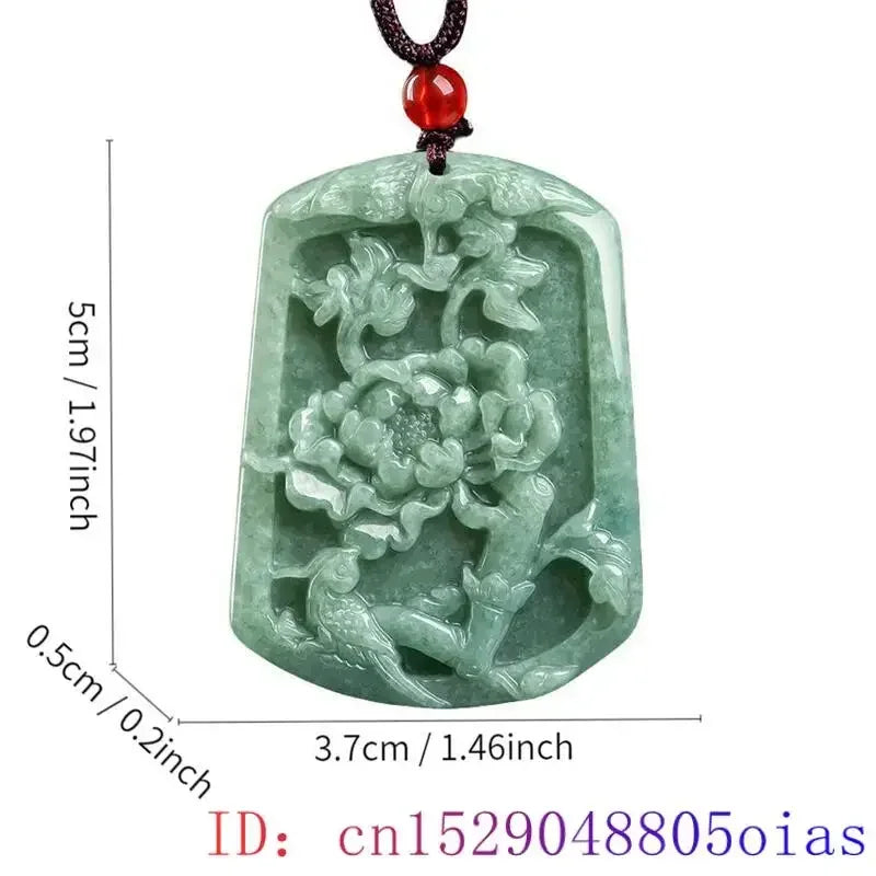 Green Burmese, Jade Amulet Necklace… Fine Jewelry Carved Gemstone, By MC