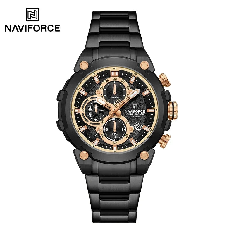 Fashion, Sports, Chronograph, Waterproof, Calendar Display, Military Quartz Male Watch, By NAVIFORCE