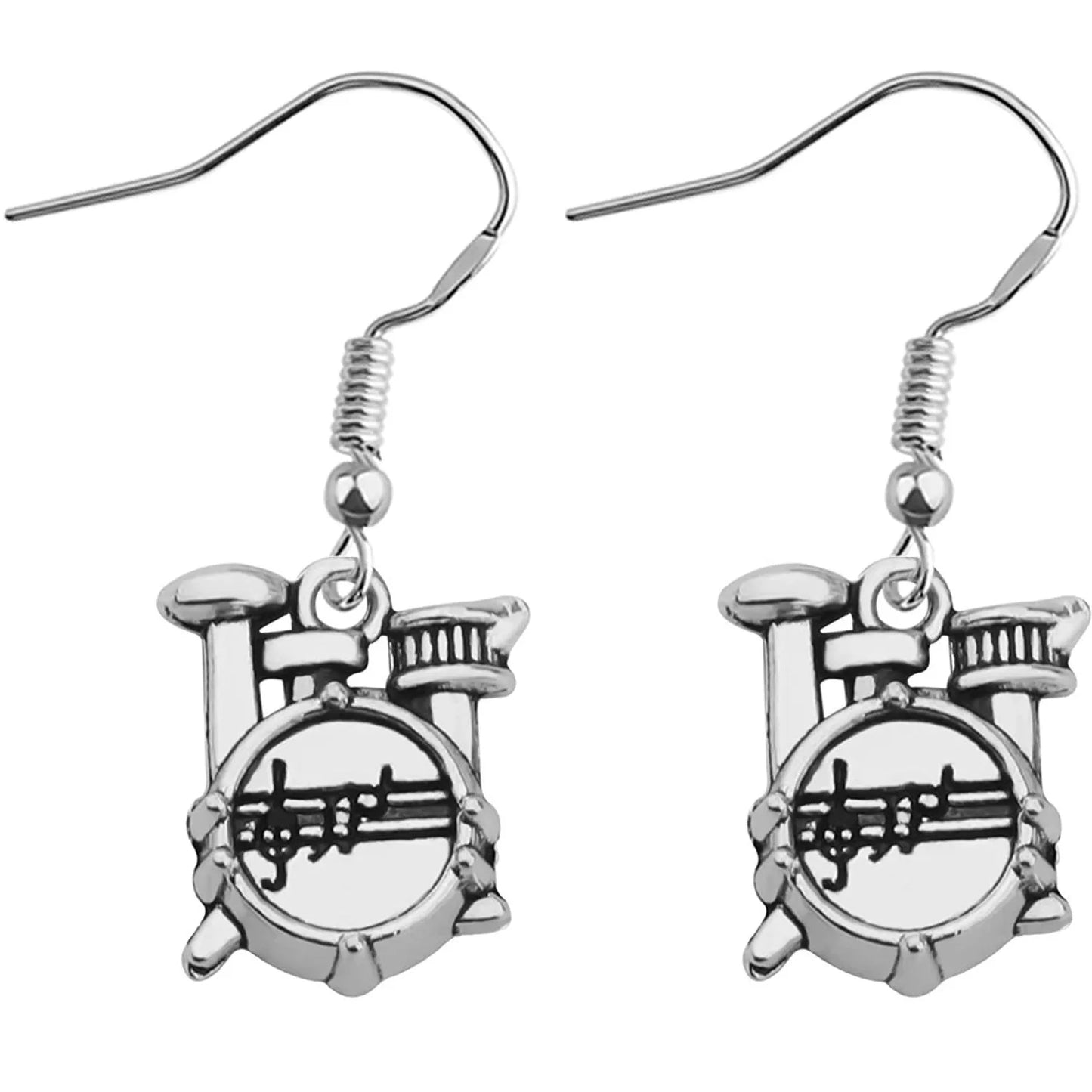 Unique Fashion, Pop Music Lovers Rock Drum Kit Earrings… Interesting Girl/Women Jewelry