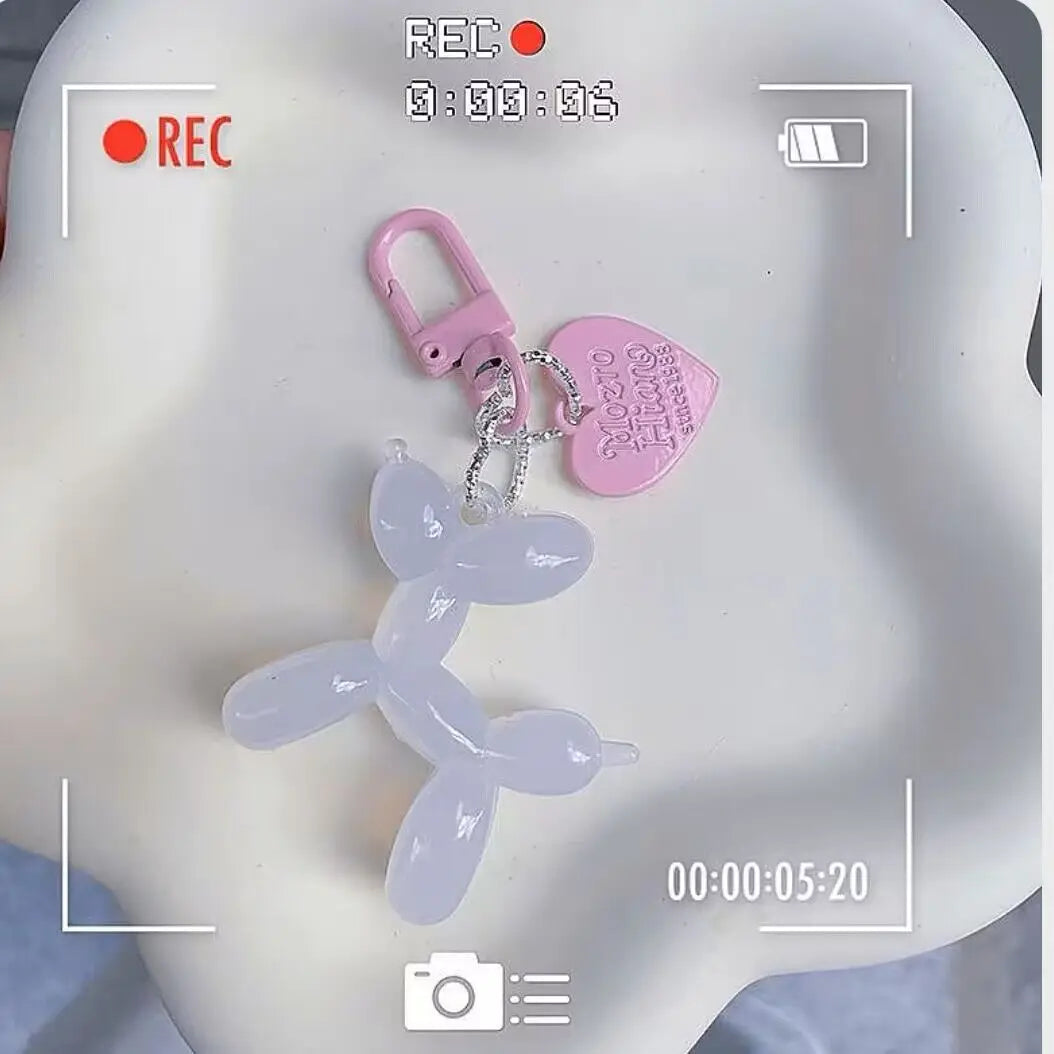 Cute, Acrylic Cartoon Balloon, Dog Keychains For Women