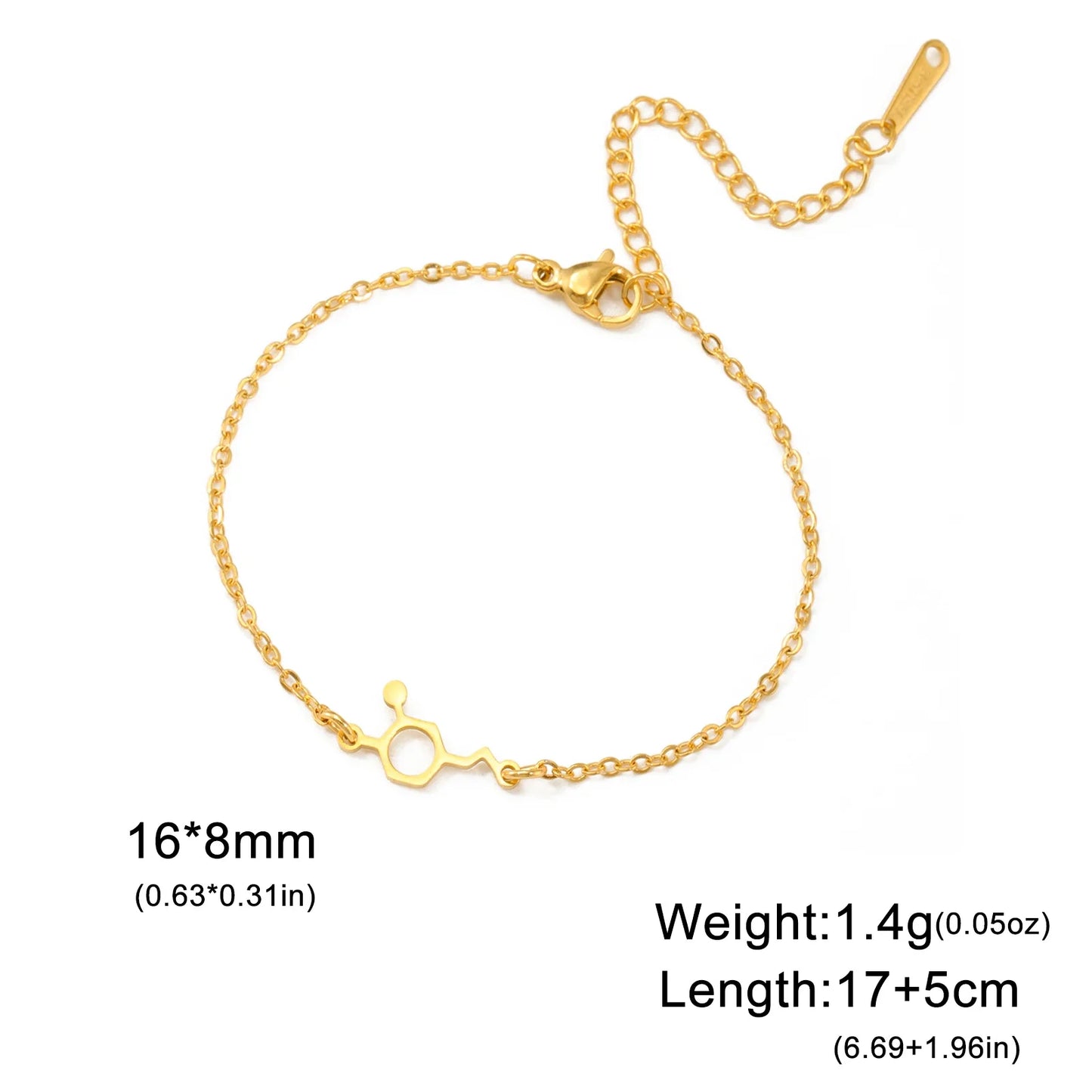 Chemical Molecule Charm Bracelet , by Skyrim