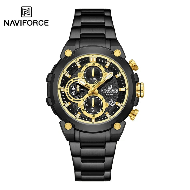 Fashion, Sports, Chronograph, Waterproof, Calendar Display, Military Quartz Male Watch, By NAVIFORCE