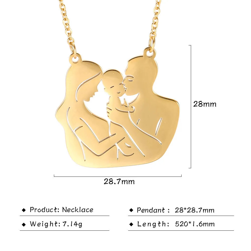 Mother's Day, Baby Child, Stainless Steel Pendant Gift, From FISHHOOK