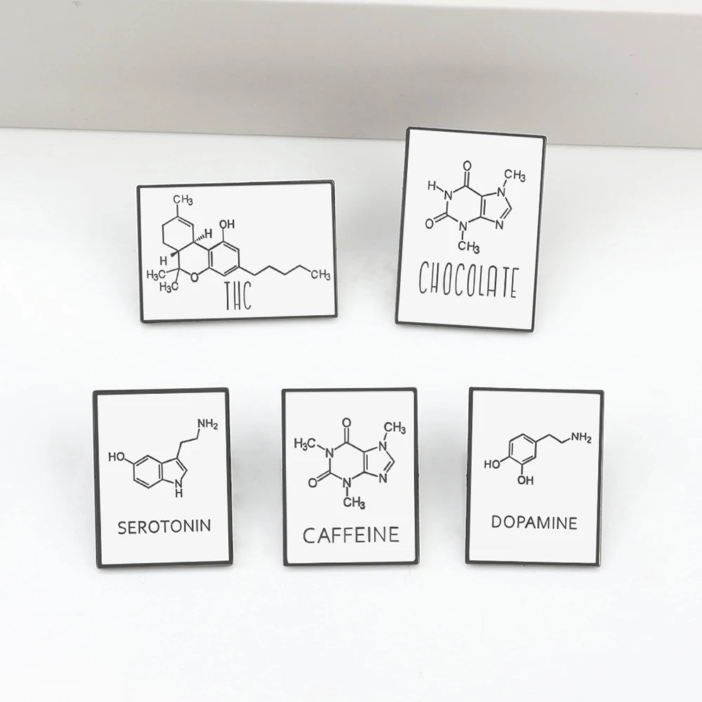 Molecular Chemical Formula Enamel Pin, By Reliatonny, Great Gift For Chemistry Students