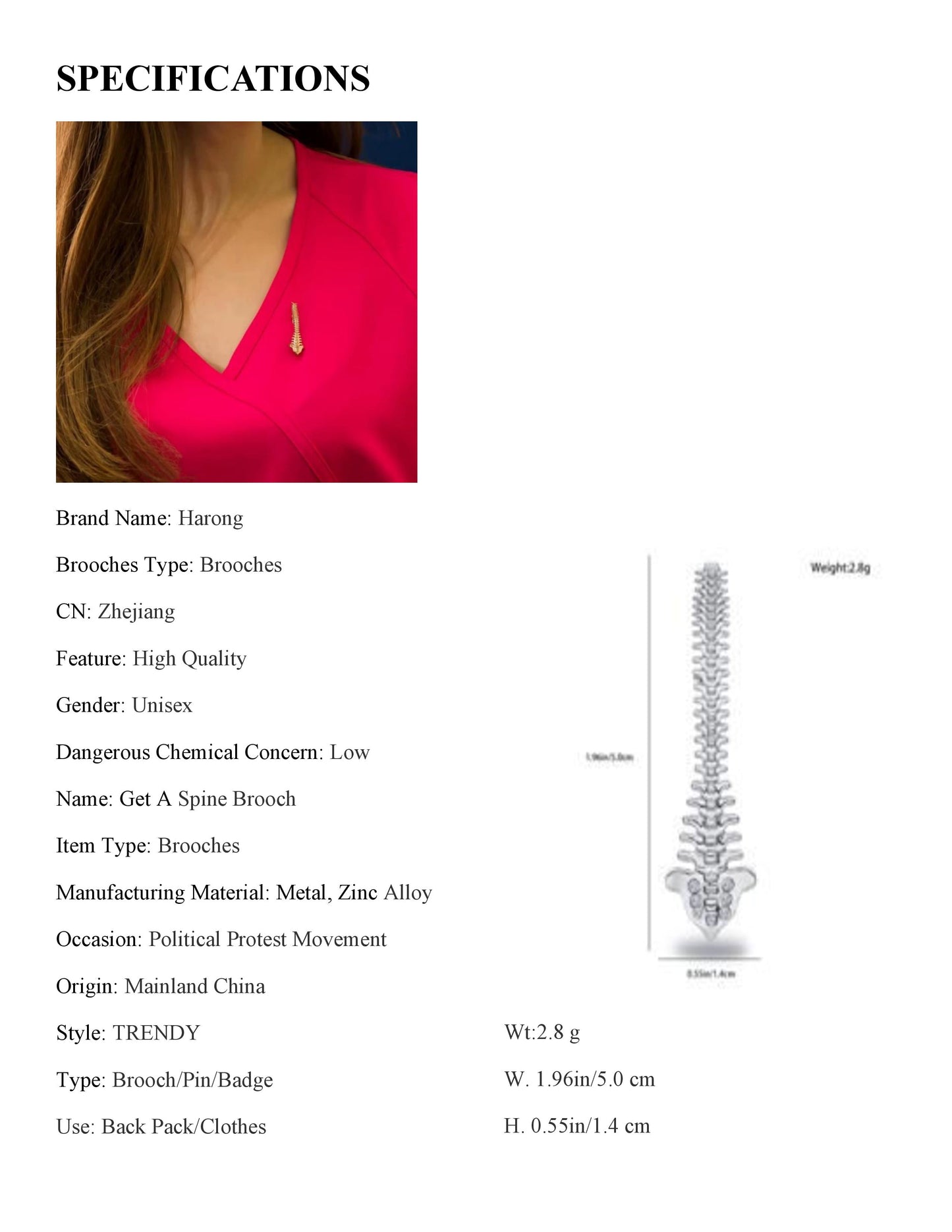 If You Don't Protect Others Under Attack, Who Will Be There When They Come For You? Join The "Get A Spine" Movement. Click photo 6 for complete product specs.