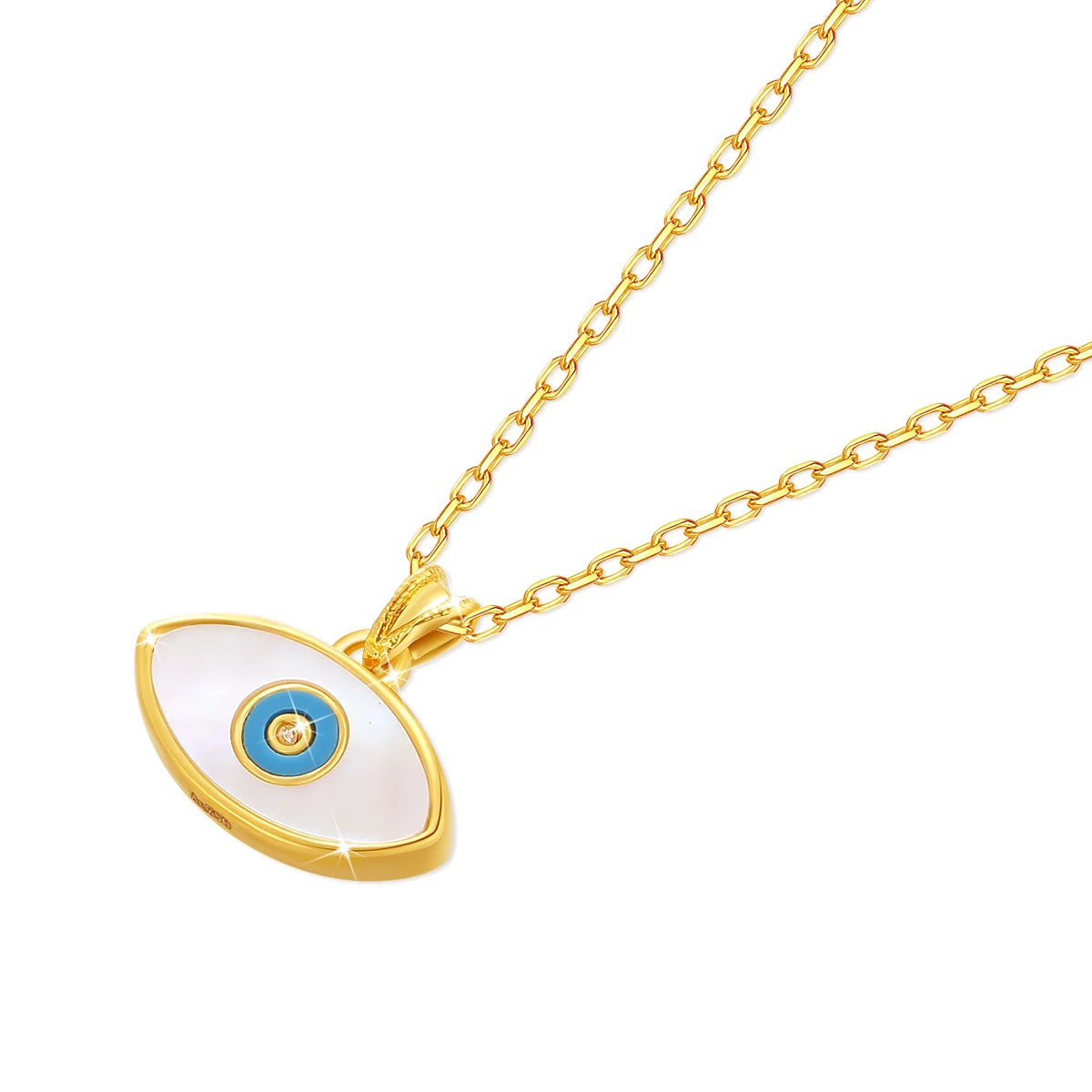 Niche Design, 18K Genuine Gold, Natural White Shell Necklace for Women... Anniversary Valentine's Day Gift Trendy Jewelry