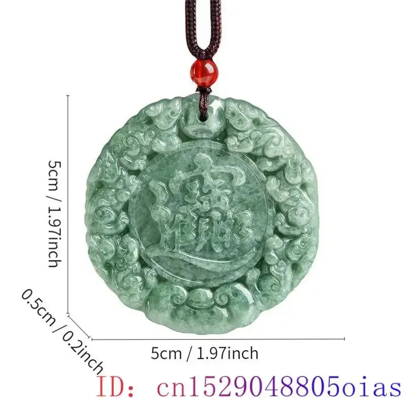 Green Burmese, Jade Amulet Necklace… Fine Jewelry Carved Gemstone, By MC