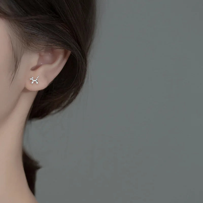 S9.25 Sterling Silver Mini Balloon Dog Earrings, Treat yourself, treat a friend.
