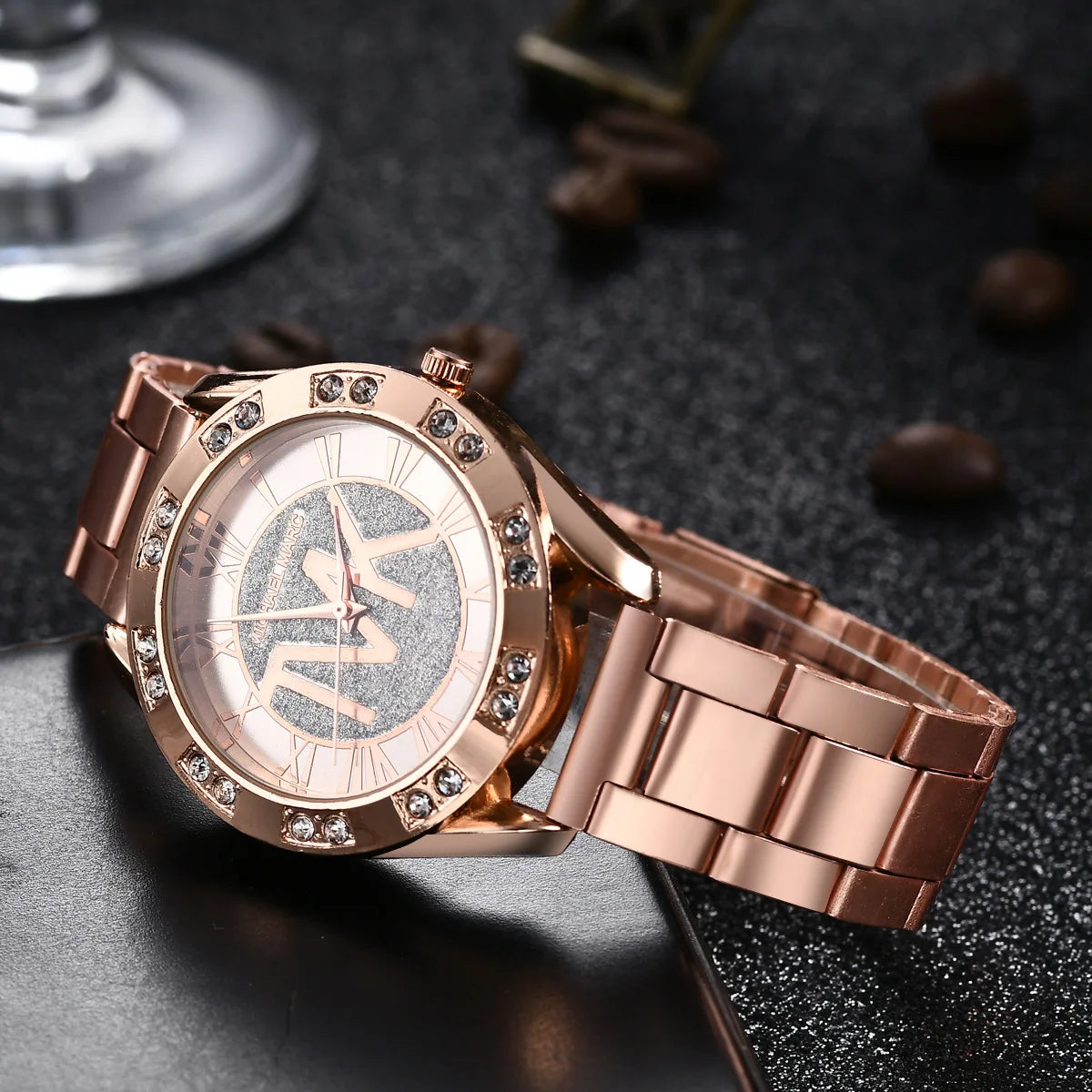 Fashion, Luxury, Men's, Imitation Diamond Bracelet, Water Resistant, Roman Digital Watch…Buy It For Yourself Or For A Friend