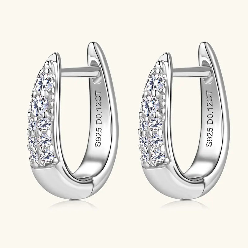 RAPRGOLD, GRA Certified Round Moissanite Hoop Earrings for Women. S9.25 Sterling Silver Earrings… Fine Jewelry Gift