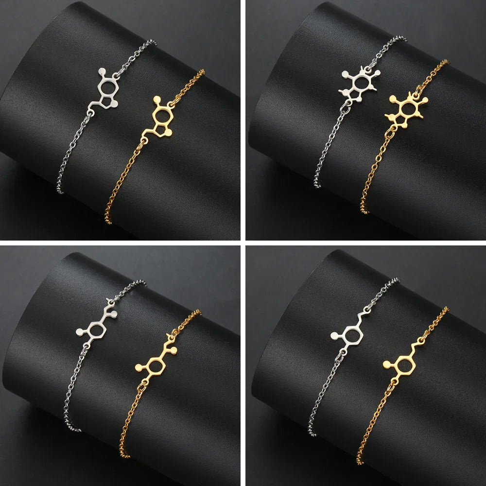 Chemical Molecule Charm Bracelet , by Skyrim